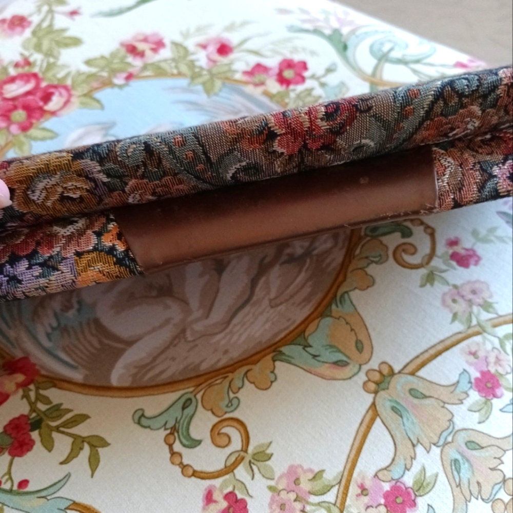 Vintage Brown and Cream Accent Pillows with Floral Design - Picture 9 of 13